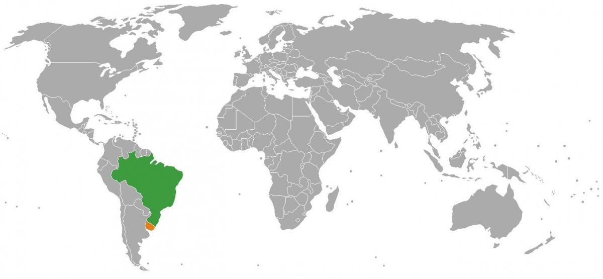 Uruguai ubicació en el mapa del món