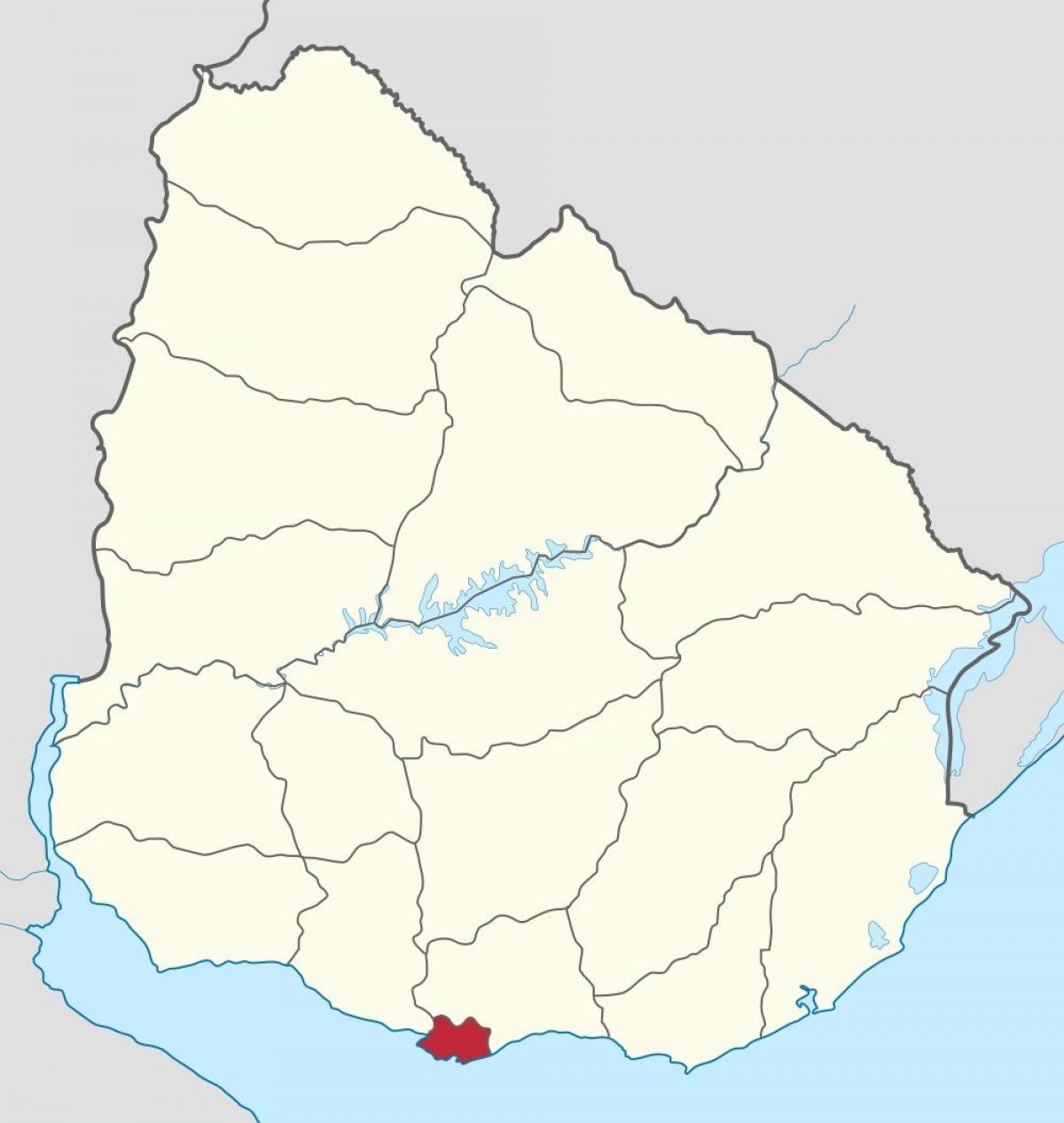 Mapa de l'Uruguai esquema