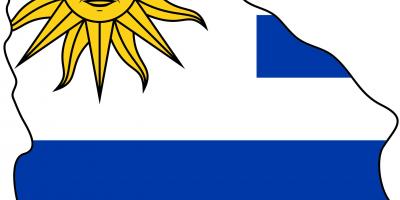 Mapa de la bandera de l'Uruguai