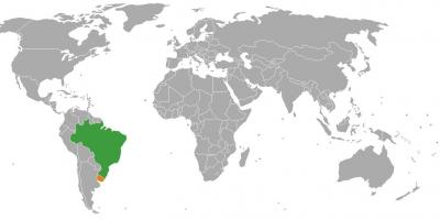 Uruguai ubicació en el mapa del món