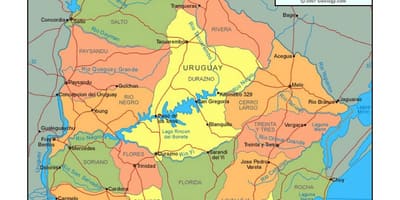 Mapa de l'Uruguai política